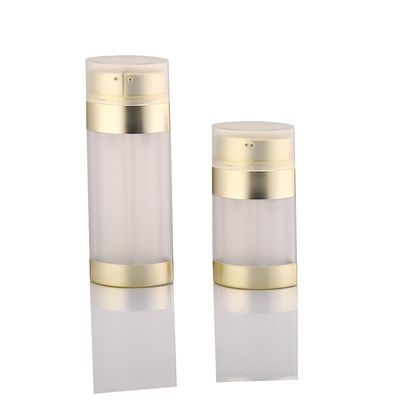 वायुहीन बोतल 30ml 60ml डबल कक्ष प्लास्टिक कॉस्मेटिक कंटेनर ओडीएम वैक्यूम कॉस्मेटिक बोतल