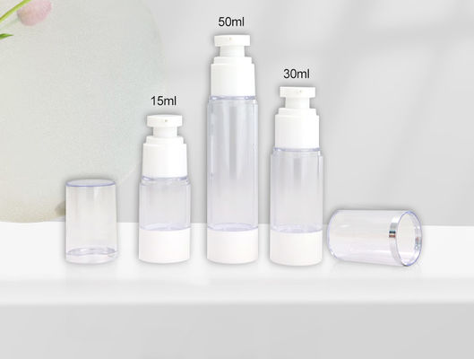त्वचा की देखभाल के लिए वायुहीन पंप बोतलें 15ml 30ml 50ml सौंदर्य उत्पादों के लिए स्थायी पैकेजिंग