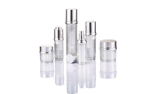 30ml 50ml 120ml लोशन पंप बोतल आधुनिक एक्रिलिक स्किनकेयर पैकेजिंग फेशियल क्रीम जार