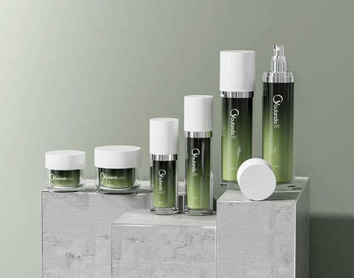 30ml 50ml 120ml एक्रिलिक फेशियल क्रीम जार और लोशन बोतल सेट कॉस्मेटिक पैकेजिंग बोतल