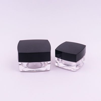 स्क्वायर एक्रिलिक कॉस्मेटिक जार एंटी एजिंग आई क्रीम के लिए 15g 30g 50g खाली क्रीम कंटेनर