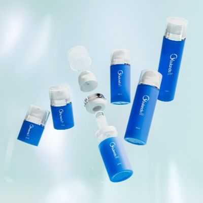 वायुहीन बोतल 30ml 50ml 80ml 00ml 150ml 200ml प्लास्टिक वायुहीन बोतल पीपी वायुहीन बोतल सेट 10 पंप सिर के साथ