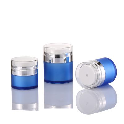 लक्जरी 15ml 30ml 50ml डबल वाल्ड एयरलेस जार खाली लोशन जार इको फ्रेंडली कॉस्मेटिक जार प्लास्टिक कंटेनर